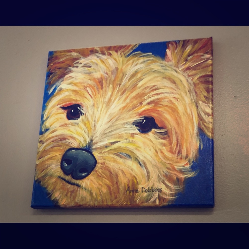 Hand painted Yorkie artwork